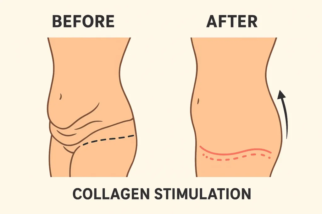 Before and after results for sagging skin after weight loss injections Peterborough
